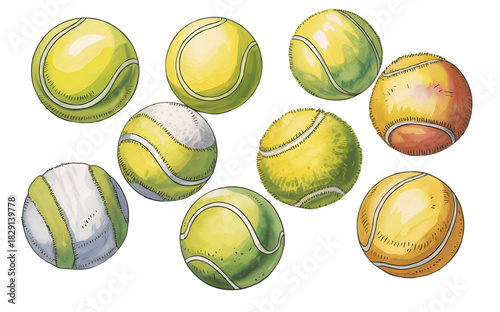 Mixed Style Tennis Ball Collection