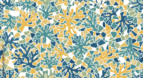 Abstract geometric composition featuring bold lines and shapes in a vibrant cmyk color palette with contrasting black and white elements suitable for modern design projects