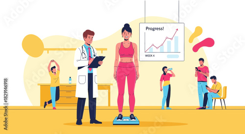 Health and Wellness Management: Monitoring Progress with Medical Support and Guidance