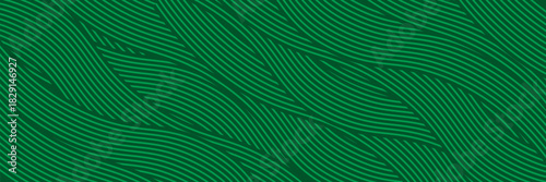 farm green banner, organic abstract background with fields. wavy green lines, natural organic products. ecology background. striped farmer green Pattern