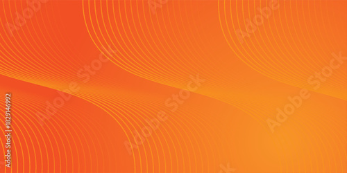 Vector abstract background with dynamic orange waves, lines and particles.