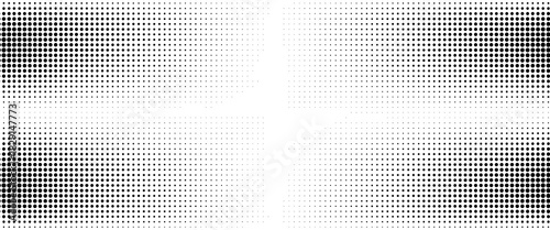 Dotted halftone gradient texture. Fading polka dot background. Repeated dots gradation pattern background. Black vanishing comic pop art overlay backdrop.
