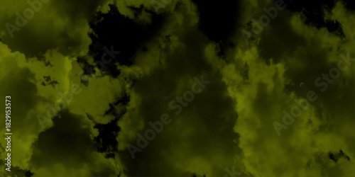 Abstract swirls of vibrant green and black smoke against a black backdrop. Vibrant neon smoke with sharp contrast for creative background design. perfect for evoking mystery or a cinematic atmosphere
