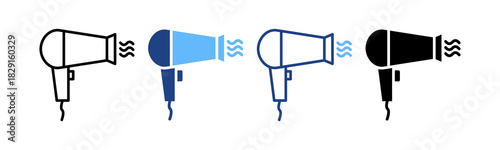 Hair Dryer multiple icon