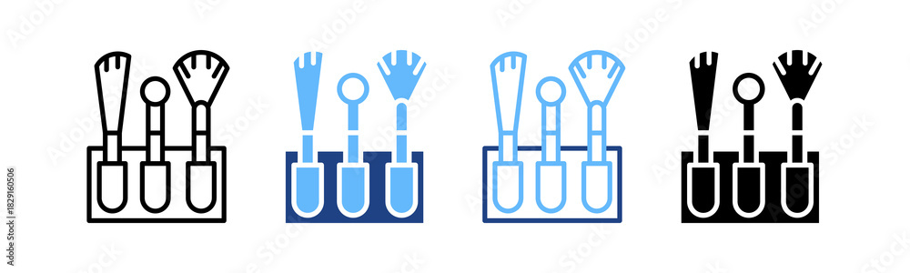 Fototapeta premium Brushes multiple icon