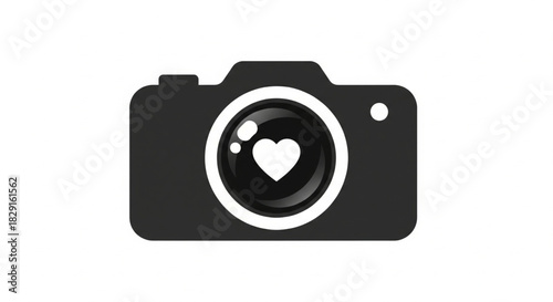 Capturing moments with love and passion A delightful camera icon symbolizing a deep appreciation for photography and cherished memories, perfect for creative projects and digital designs