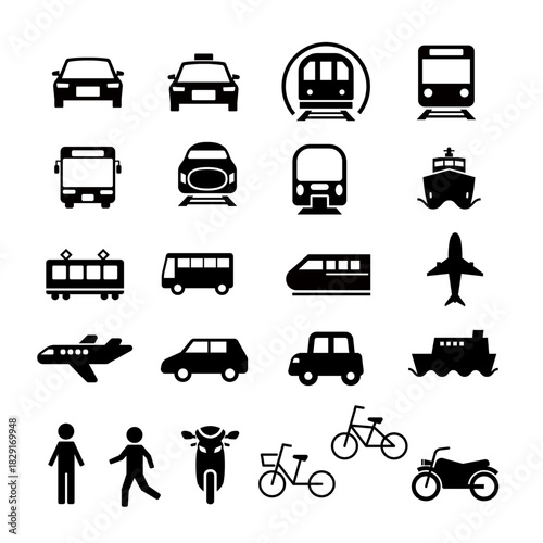 乗り物アイコンセット