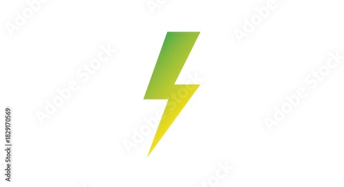 Green and Yellow Lightning Bolt Symbol on White Background. Free Download Green and Yellow Lightning Bolt Symbol on White Background. - GFXLoad