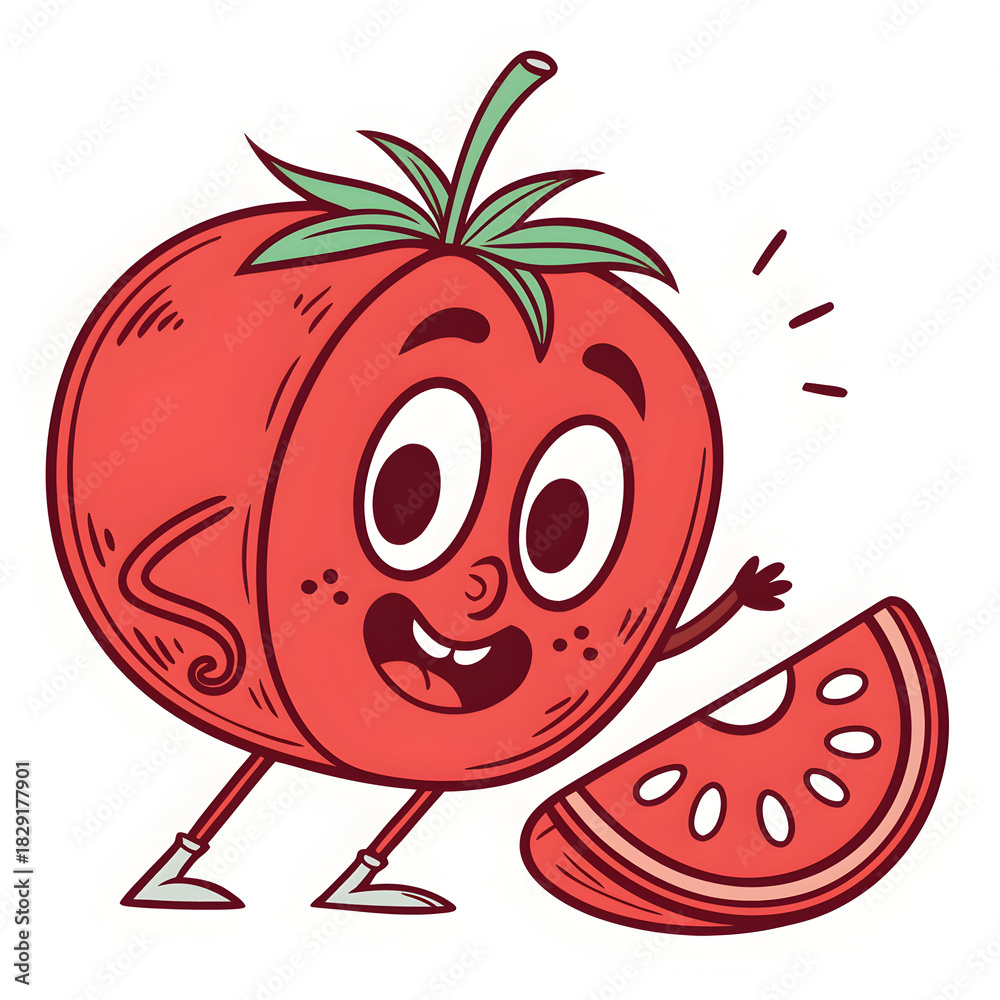 Obraz premium cute fruits tomatoes character vector