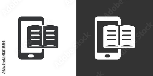 M-book icon. Solid glyph series icon