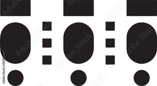 Set of artificial intelligence ai technology elements machine learning concepts