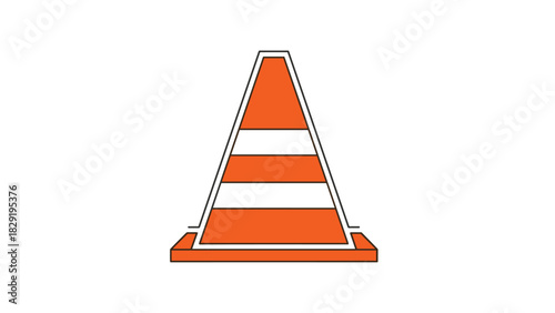 Safety first with this vibrant orange traffic cone ideal for construction sites roadwork and hazard awareness campaigns ensures safety and visibility, Generative AI.