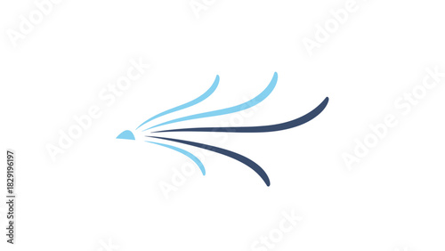 Fresh breeze logo concept with flowing lines and clean design for modern brands seeking a refreshing and dynamic visual identity for their business, Generative AI.