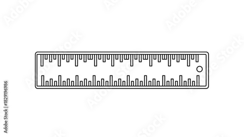 Precise ruler for accurate measurement ideal for design projects education resources and technical illustrations - ensure perfection in every detail, Generative AI.