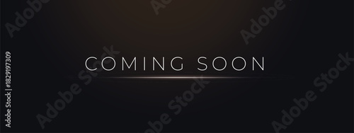 Coming Soon Background Vector on Dark Abstract Surface with Glowing Light Effects