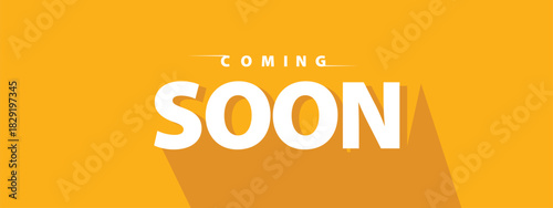 Yellow Coming Soon Background Vector with Typography