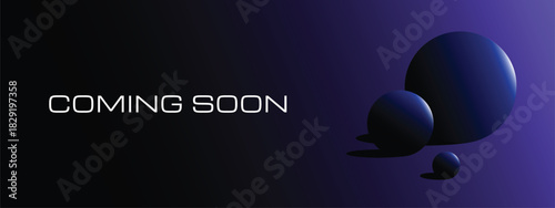 Coming Soon Background Vector on Dark Abstract Surface with Glowing Light Effects