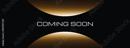 Coming Soon Background Vector on Dark Abstract Surface with Glowing Light Effects