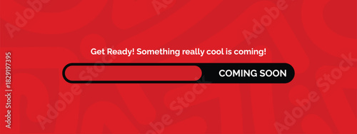 Coming Soon Banner Vector with Trendy Gradient, Lines, and Featuring Bright Contrast Colors