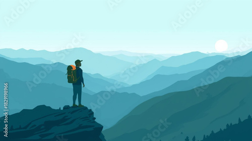 man in the mountains
