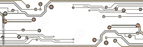 Tech circuit board background with electronic traces and paths technology backdrop