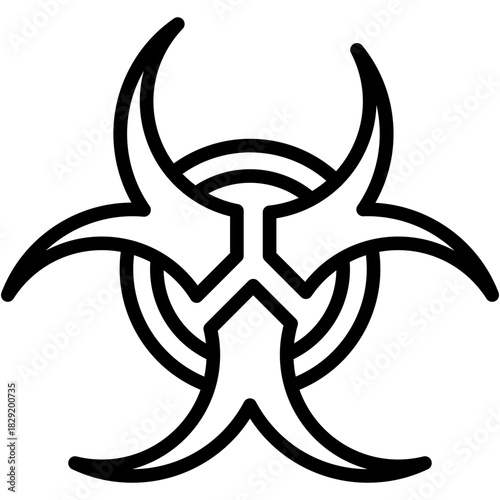 Biohazard line icon