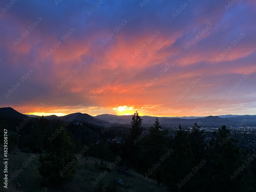 Fototapeta premium Sunset Montana