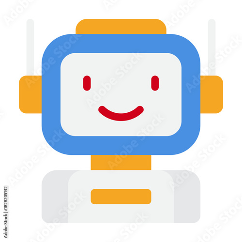 3D Illustration of Friendly Robot Character