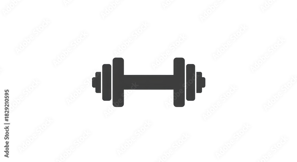 Obraz premium Dumbbell icon for fitness and weightlifting, vector illustration.