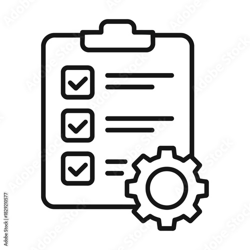 process automation checklist configuring tasks for efficient workflow on a clipboard ideal for project management and digital transformation strategies.