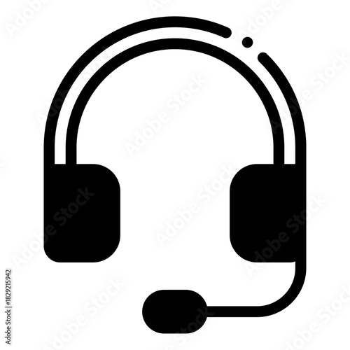 Headset with Microphone Icon