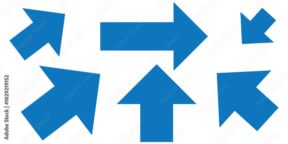 Fototapeta premium Long red arrows icon. Trendy long red arrow in flat style. Replaceable vector design. For your apps, websites and UI or UX design