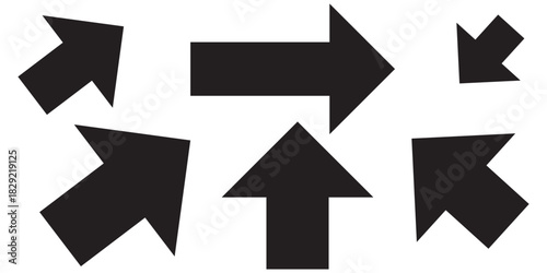 Long red arrows icon. Trendy long red arrow in flat style. Replaceable vector design. For your apps, websites and UI or UX design