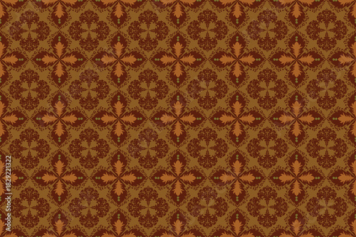 A warm brown Demark floral pattern,perfect for textiles, wallpapers, packaging, stationery, and modern decorative projects seeking a warm