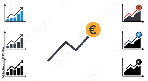 euro currency growth chart financial market trends reflect upward economic trajectory a visual for investment analysis and monetary policy discussions.