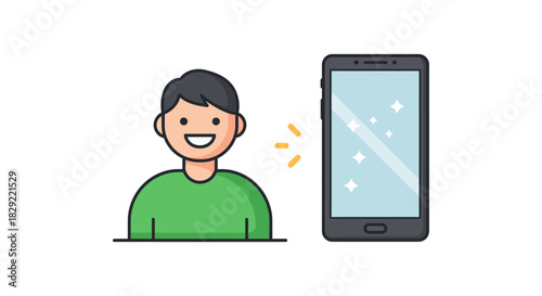facial recognition technology smiling person uses face id for secure mobile access illustrating biometric security and modern technology promoting mobile security