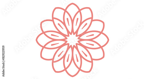 abstract flower pattern a delicate floral mandala design for holistic health and wellness brand identity perfect for spa and yoga studio promotional graphics