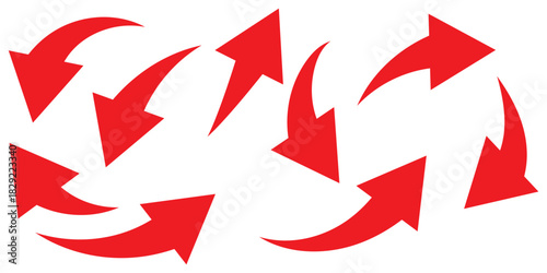 Set long black curve arrow icon vector . blackcurve arrow icon set. long arrow icon set. Set of curved arrows isolated on white background. Curved arrows