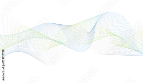 Abstract modern element colorful line waves background