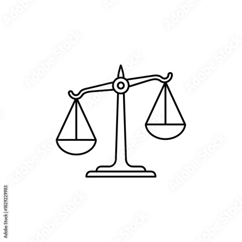 Scales of justice and fairness, abstract representation of balance and equality in the legal system