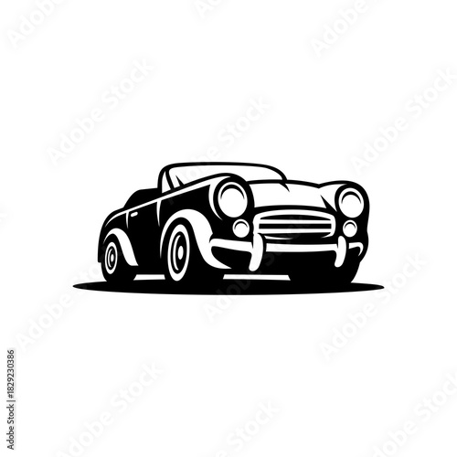 Car simple design on white background 