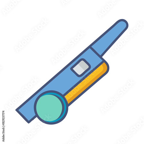 Simple flat illustration of blue and teal utility knife