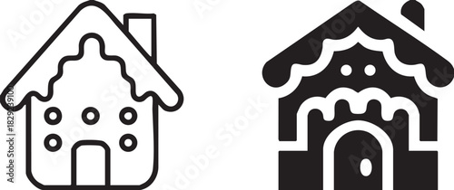 Gingerbread House Set Christmas Design Christmas Element