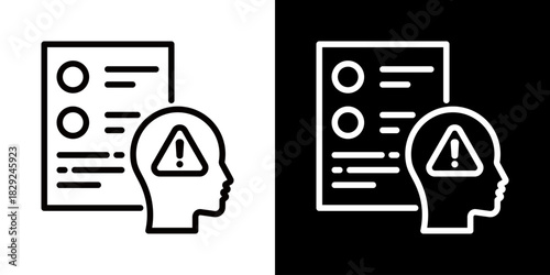 Situation Report Icon Of Flat Black And White Style 