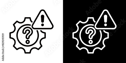 Issue Icon Of Flat Black And White Style 