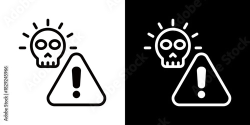 Risk Icon Of Flat Black And White Style 