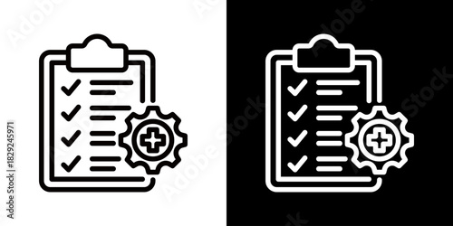 Preparedness Icon Of Flat Black And White Style 