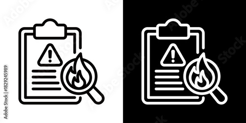 Analysis Icon Of Flat Black And White Style 
