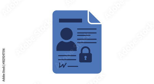 secure personal data protection on digital documents for confidential privacy illustrating cybersecurity solutions in business paperwork filing system