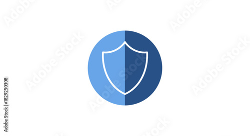 security shield logo promoting digital protection displayed on a clean modern website for tech companies emphasizing trust and data privacy.